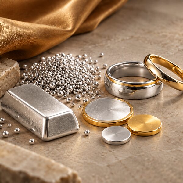 Silber vergoldet und rhodiniert
