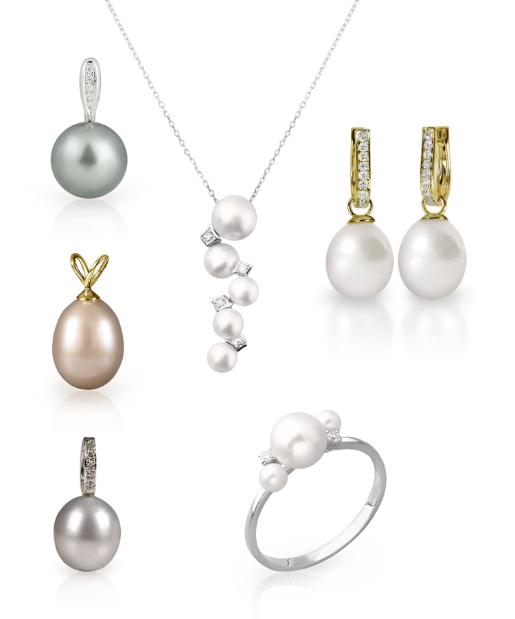 Goldschmuck mit Perlen